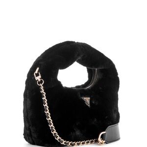 New Guess Black Shoulder Bag with Chain Strap